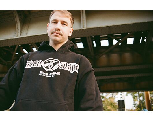 Mikina Huf - Three 6 Mafia Heavyweight Hoodie - Black