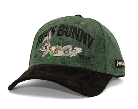 Kšiltovka Capslab - Looney Tunes A-Frame - Bugs Bunny Est. 1940 Suede - Green / Black