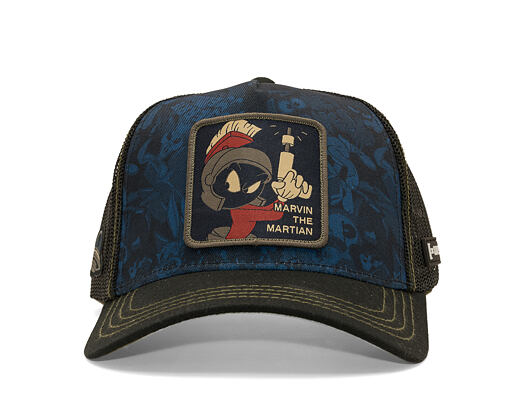 Kšiltovka Capslab - Looney Tunes Trucker - Marvin the Martian Print - Navy / Black