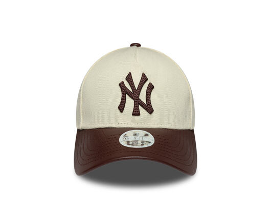 Dámská Kšiltovka New Era - MLB Fabric Mix 9FORTY M-CROWN - NY Yankees - Cream / Brown