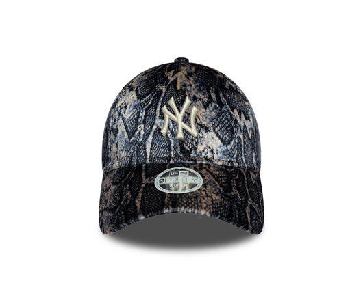 Dámská Kšiltovka New Era - MLB Snake Print 9FORTY - NY Yankees - Black / Blush Pink