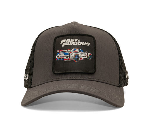 Kšiltovka Capslab - Fast & Furious Trucker - Tokyo Drift - Grey / Black