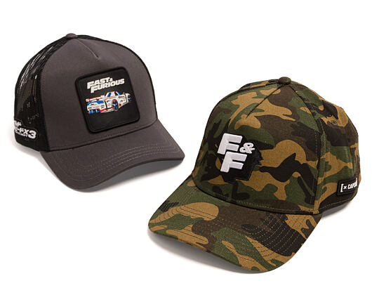 Kšiltovka Capslab - Fast & Furious A-Frame - F&F Logo - Camo