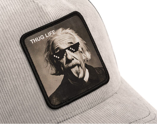 Kšiltovka Capslab - Einstein Thug Life Trucker - Grey Corduroy / Black