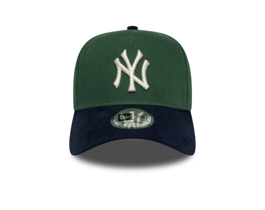 Kšiltovka New Era - MLB Suede Visor 9FORTY A-Frame - NY Yankees - Cilantro Green / Navy