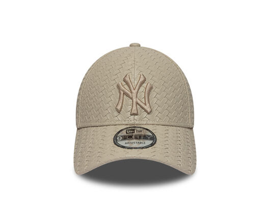 Kšiltovka New Era - MLB Pu Weave 9FORTY - NY Yankees - Stone