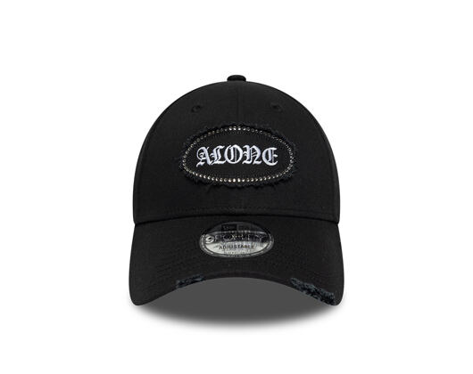 Kšiltovka New Era - Branded Gem Patch Distress 9FORTY - Black