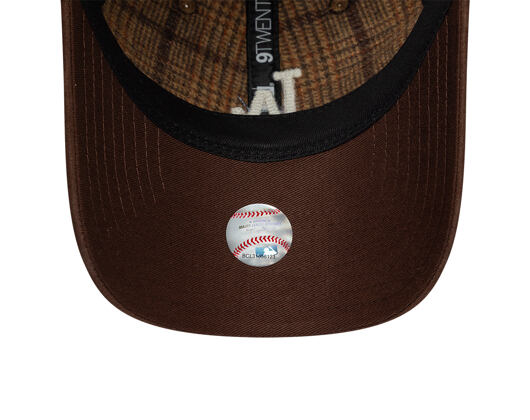 Kšiltovka New Era - MLB Mix Check 9TWENTY - LA Dodgers - Chestnut Brown / Stone