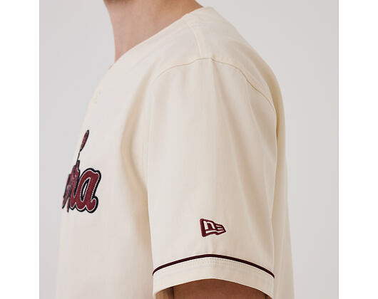 Triko New Era - Branded Straight Hem Jersey - Off White