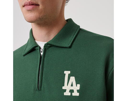 Mikina New Era - MLB Quarter Zip - LA Dodgers - Cilantro Green