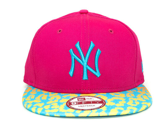 Kšiltovka New Era Leo Fade New York Yankees Bright Rose/Vice Blue Snapback