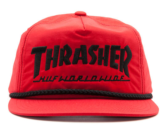 Kšiltovka HUF Collab Thrasher Logo Red Snapback
