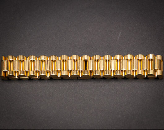 Pozlacený náramek King Ice Gold Rolex Link Bracelet
