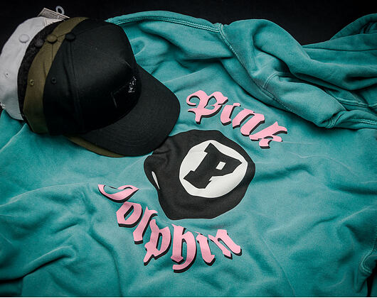 Mikina s kapucí Pink Dolphin 8 Ball Hoodie Aqua