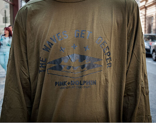 Triko Pink Dolphin Cross Layering Olive