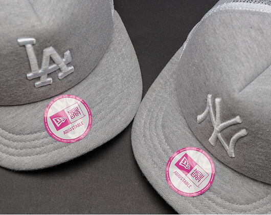 Dámská Kšiltovka s kratším kšiltem New Era Jersey Trucker Los Angeles Dodgers Heather Grey / White S
