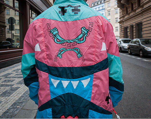 Větrovka Pink Dolphin OG Waves Breaker Boosace Blue