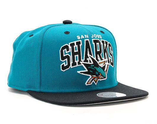 Kšiltovka Mitchell & Ness Team Arch San Jose Sharks Teal/Black Snapback