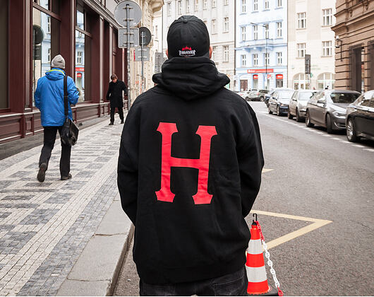 Mikina S Kapucí HUF Thrasher Tour De Stoops Black