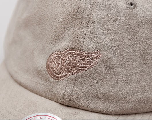 Kšiltovka Mitchell & Ness Micro Suede Slouch Detroit Red Wings Pewter Strapback