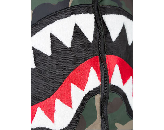 Oboustranná péřová zimní bunda Sprayground Shark Mouth Reversible Camo