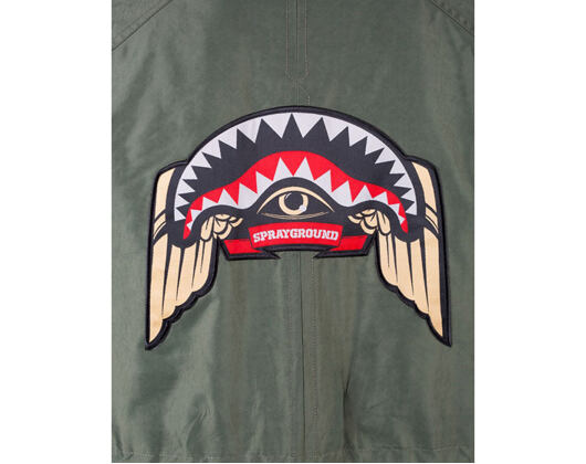 Bunda Sprayground Army Patches Parka Green