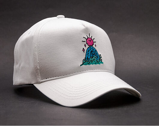 Kšiltovka Pink Dolphin Tombstone 5-Panel Structured White Snapback