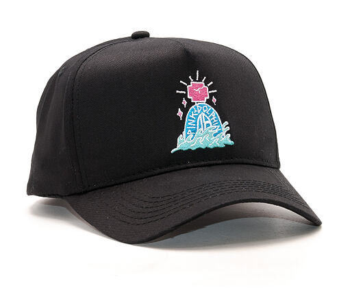Kšiltovka Pink Dolphin Tombstone 5-Panel Structured Black Snapback