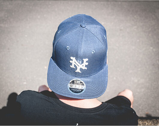 Kšiltovka New Era Linen Felt New York Mets 9FIFTY Navy Strapback