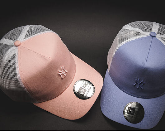 Dámská Kšiltovka New Era Pastel New York Yankees 9FORTY TRUCKER Purple Snapback