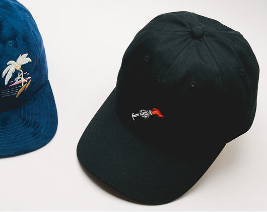 Kšiltovka HUF Apparel Cap Cocktail Hour Curved Visor 6 Panel Black Strapback