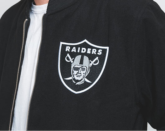 Bunda New Era Team Apparel Melton Bomber Oakland Raiders Black