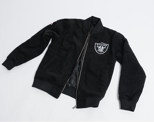 Bunda New Era Team Apparel Melton Bomber Oakland Raiders Black