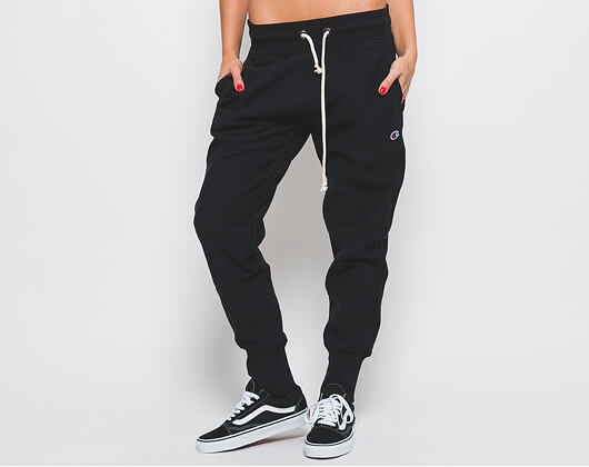 Dámské Tepláky Champion Rib Cuff Pants Black