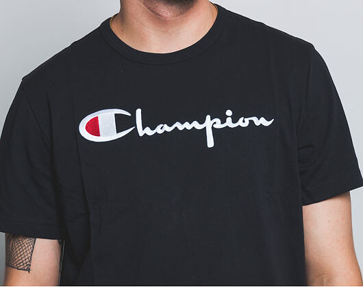Triko Champion Crewneck T-Shirt Classic Logo Black 210972 KK001 NBK