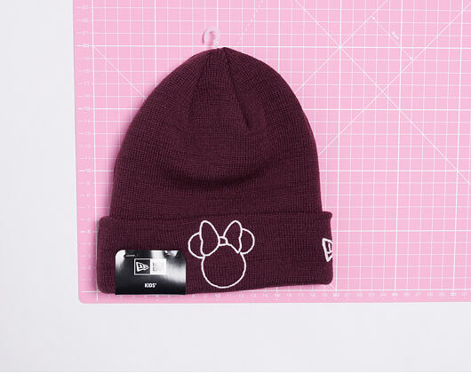 Dětský Kulich New Era Disney Knit Minnie Mouse Youth Frosted Burgundy