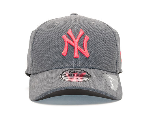 Kšiltovka New Era Diamond Pop New York Yankees 39THIRTY Grey Heather/Lava Red