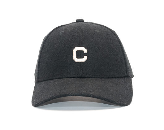 Kšiltovka New Era Mini Melton Cleveland Indians 9FORTY Light Black/Satin Strapback
