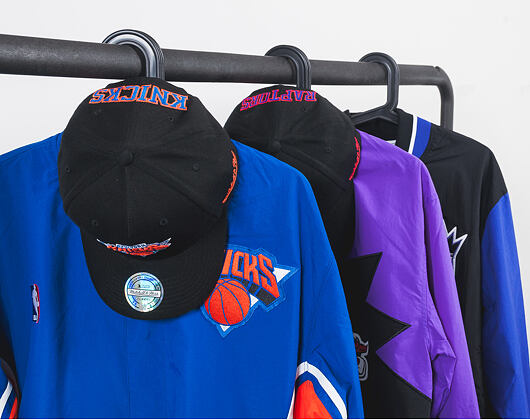 Bunda Mitchell & Ness Authentic Warm Up Toronto Raptors Black/Purple
