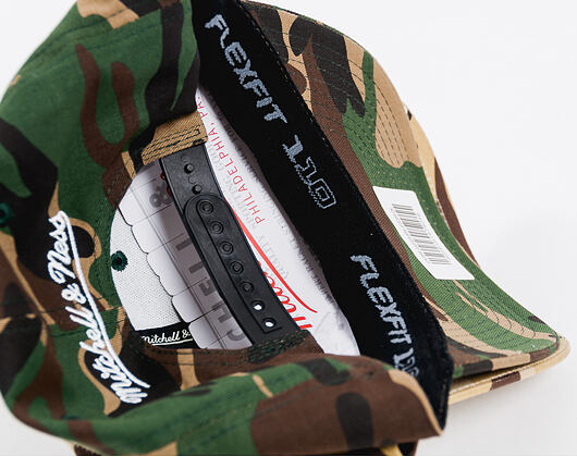 Kšiltovka Mitchell & Ness Pinscript High Crown 110 Flex-Snap Woodland Camo Snapback