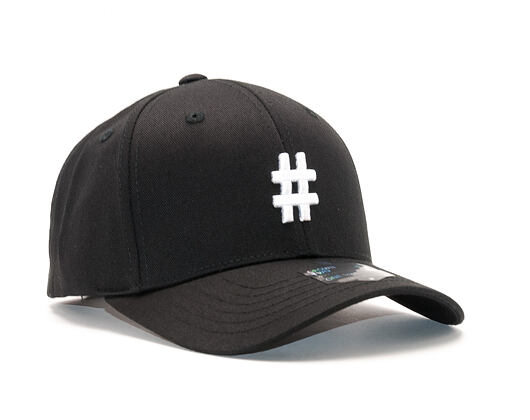 Kšiltovka State of WOW ALPHABET - Hashtag Baseball Cap Crown 2 Black/White Strapback