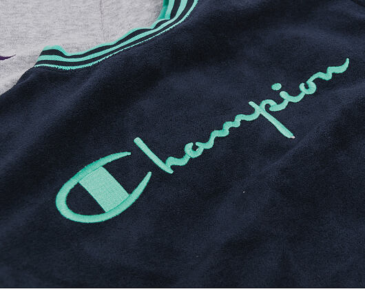 Mikina Champion Crewneck Sweatshirt Classic Logo Navy/Green
