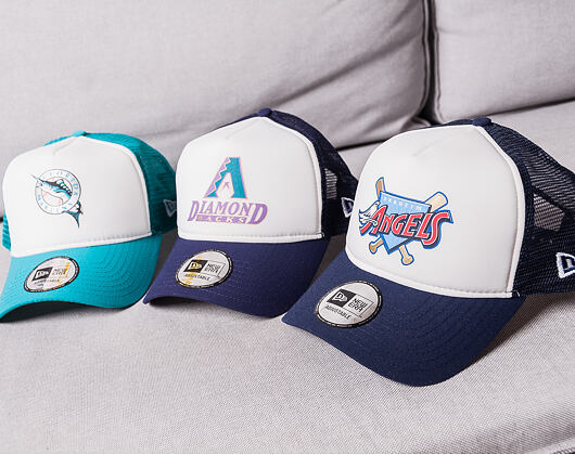 Kšiltovka New Era Coast 2 Coast Anaheim Angels 9FORTY A-FRAME TRUCKER  Official Team Color
