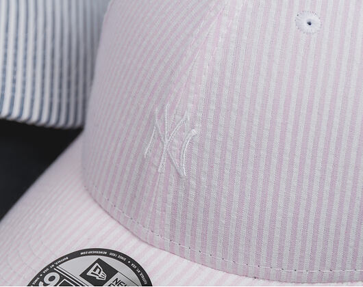 Kšiltovka New Era Seersucker New York Yankees 9FORTY Strapback Pink / Optic White