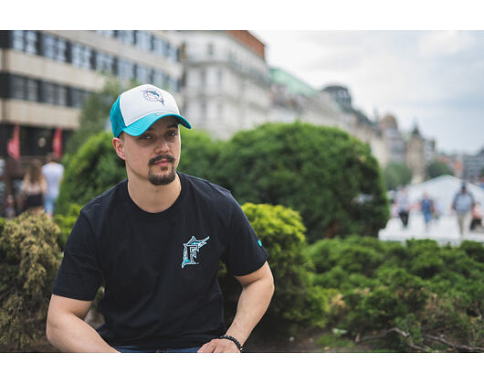 Triko New Era Coast 2 Coast Chest Tee Florida Marlins Black