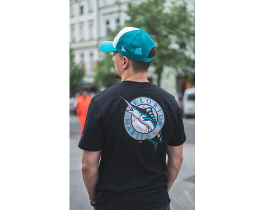 Triko New Era Coast 2 Coast Chest Tee Florida Marlins Black