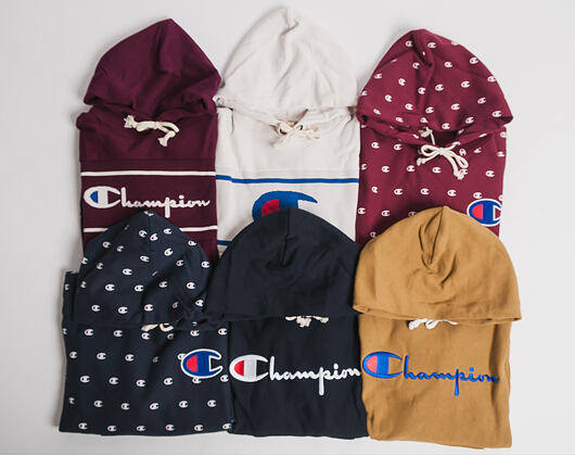 Mikina S Kapucí Champion Classic Logo Hooded Sweatshirt Brown
