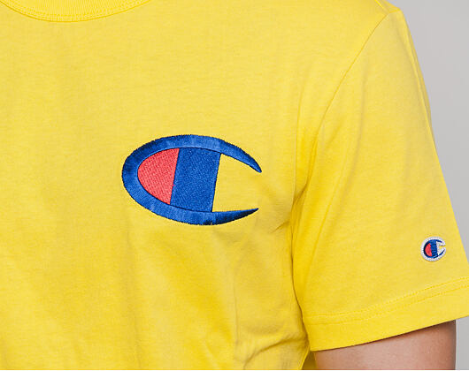Triko Champion Medium Chest Logo Embroidered Yellow