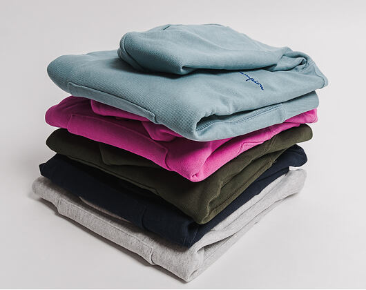 Dámská Mikina S Kapucí Champion Classic Mini Logo Chest Embroidered Grey