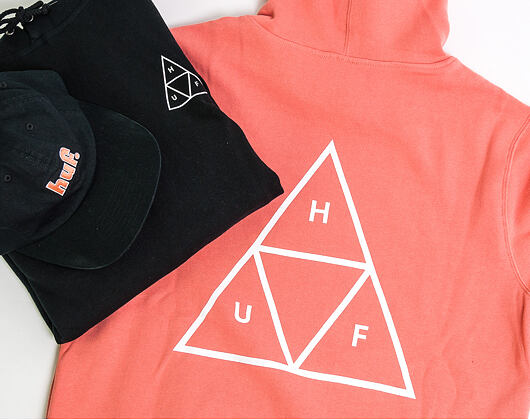 Mikina HUF Essentials Triple Triangle Hoodie Black